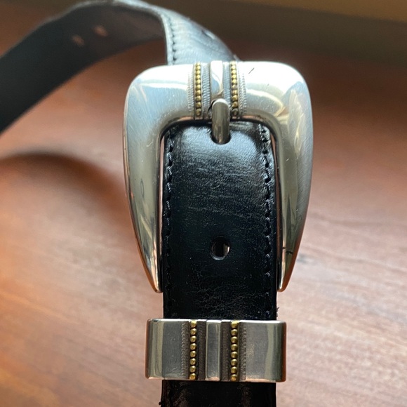 Fossil Black Leather Belt with Silver Buckle main image 4